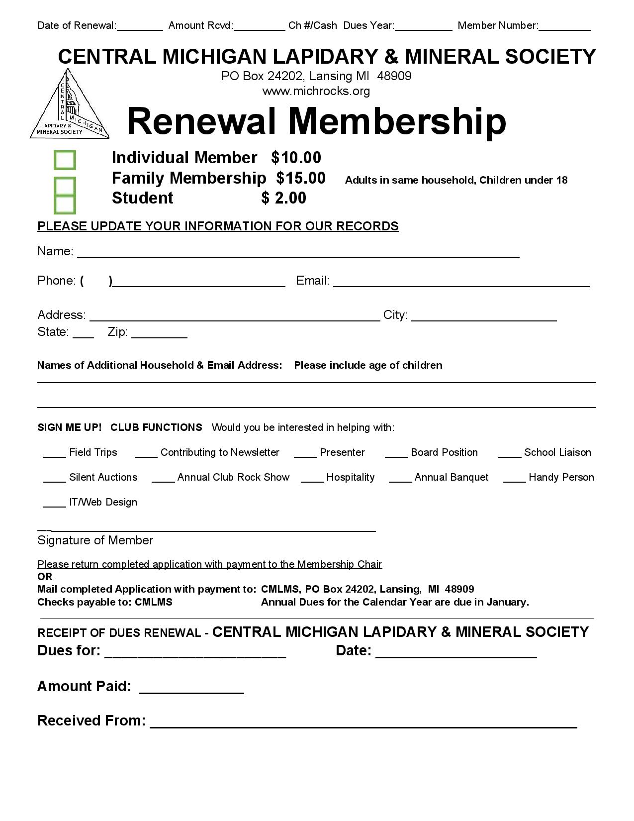 Membership Renewal Form